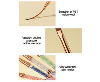 Listing 6 of 7 for 6Pcs Dual-ended Nail Art Liner Brush Set for UV Gel Polish Painting Dr