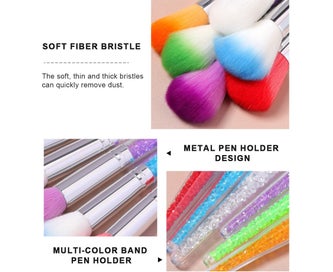 Listing 3 of 5 for 7 Pcs Soft Nail Art Dust Remover Powder Brush for and Makeup Powder Bl