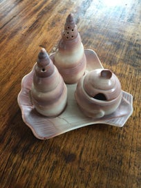 Listing 1 of 6 for Carltonware Seashell salt and pepper shaker and condiment retro cruet set
