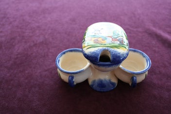 Listing 1 of 5 for CONDIMENT SET -BAD TASTE HUMOUR..QUIMPER FRANCE-HAND PAINTED