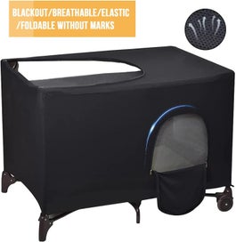Listing 5 of 10 for Blackout Cover for Pack N Play - Crib Blackout Cover Tent