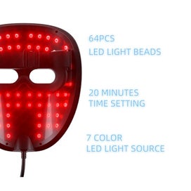 Listing 2 of 6 for Red Light Face Mask, LED Light Facial Mask 7 Colors Photon LED Face Mask Light