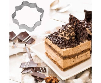 Listing 4 of 7 for Stainless Steel Mousse Circle Square Picture Frame Cookie Cutter Cookie Cut