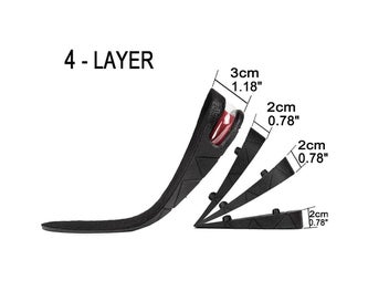 Listing 6 of 8 for 4-Layer Unisex Height High Increase Shoe Insoles Lifts For Men Women Shoe P