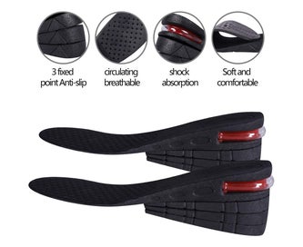 Listing 8 of 8 for 4-Layer Unisex Height High Increase Shoe Insoles Lifts For Men Women Shoe P
