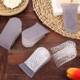 Listing 5 of 5 for 2 Pairs Heel Insert Height Increase Insole Invisible Silicone Insole 3 Layer H