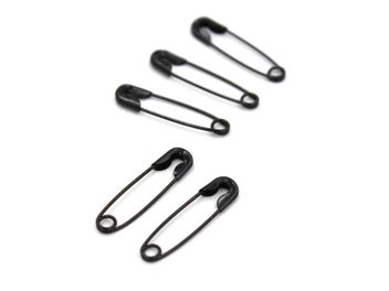 Listing 1 of 10 for 200Pcs Alloy Black Small Safety Pins Findings Brooch Sewing Tool Knitting
