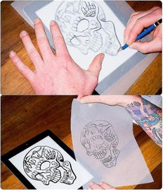 Listing 4 of 4 for 25 Sheets Of Tattoo Transfer Paper Paper, Tattoo Stencils Tracing Paper A4 Carbo