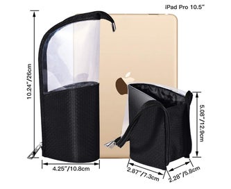 Listing 4 of 5 for Travel Make-up Brush Cup Holder Organizer Bag, Pencil Pen Case - Black+Pink