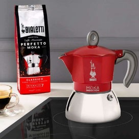 Listing 4 of 5 for Bialetti Moka Induction Bi Layer Espresso Maker Red