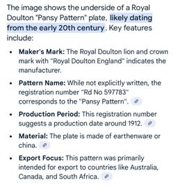 Listing 5 of 5 for Royal Doulton Pansies Cup & Saucer