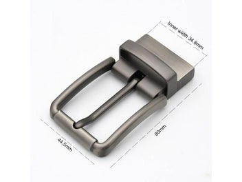 Listing 10 of 16 for 1PC 35mm Metal Brushed Men Belt Buckle Matte Brown Clip Buckle Rotatable Bottom