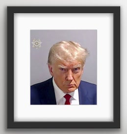 Listing 3 of 10 for President Donald J Trump Mug Shot | Fulton County GA 2023 | Framed Print