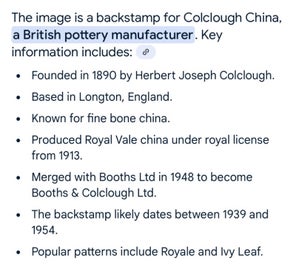 Listing 3 of 3 for Colclough Cup & Saucer set Pink & Turquoise pattern