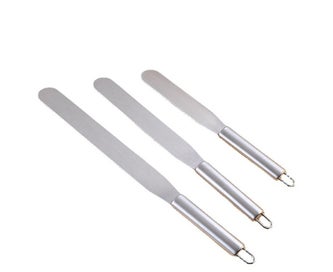 Listing 1 of 4 for 3PCS Straight cake frosting scraper Stainless steel cake decoration frostin