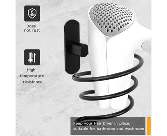 Listing 6 of 7 for Hair Dryer Holder, Space Aluminum Hair Dryer Rack Bathroom Rack Wall Hanging