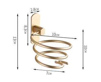 Listing 3 of 7 for Hair Dryer Holder, Space Aluminum Hair Dryer Rack Bathroom Rack Wall Hanging