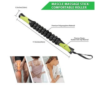 Listing 2 of 5 for Yoga Muscle Roller Massage Stick Physical Therapy Massager Equipment Black