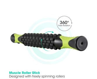 Listing 3 of 5 for Yoga Muscle Roller Massage Stick Physical Therapy Massager Equipment Black