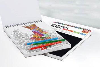 Listing 4 of 10 for 2Pcs Sketch Book Top Spiral Sketchbook 100 Sheets Sketch Pad Drawing Book Drawin