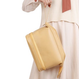 Listing 4 of 8 for Large Makeup Bag Double Layer Cosmetic Bag Travel Makeup Bag -Yellow