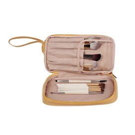 Listing 5 of 8 for Large Makeup Bag Double Layer Cosmetic Bag Travel Makeup Bag -Yellow