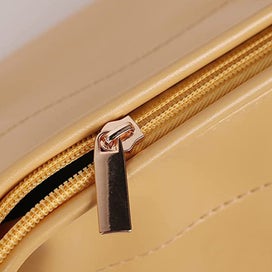 Listing 6 of 8 for Large Makeup Bag Double Layer Cosmetic Bag Travel Makeup Bag -Yellow