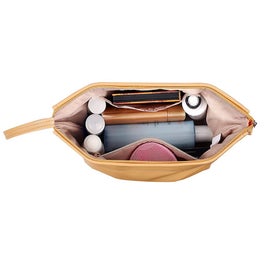 Listing 8 of 8 for Large Makeup Bag Double Layer Cosmetic Bag Travel Makeup Bag -Yellow