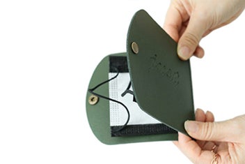 Listing 3 of 4 for 2Pcs Mini Travel Foldable Mask Storage Case Portable Mask Case PU Leather Mask C