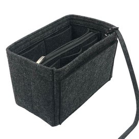 Listing 3 of 3 for Felt Purse Organiser with Handbag Insert Liner Tote for Makeup Cloth Toys -Dark