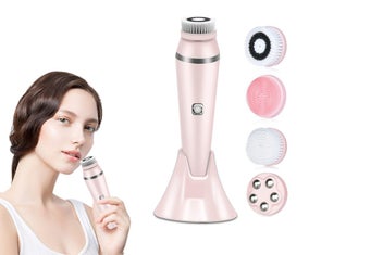 Listing 2 of 4 for Facial Cleansing Brush Set 4 in 1 Electric Powered Beauty Exfoliating Brush Face