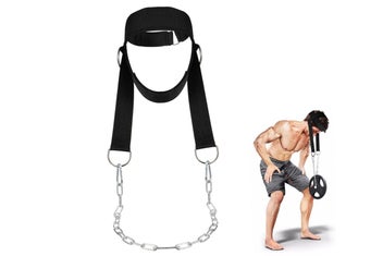 Listing 4 of 6 for Weight Lifting Head Neck Harness Gym Workout Exercise Training Strap Belt