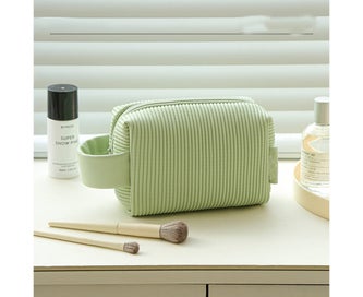 Listing 3 of 5 for Portable Cosmetic Bag, Leather Premium Handbag