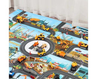 Listing 2 of 3 for Kid Play Mat Simulation Nordic Parking Lot Traffic Map Game Playing Cars Toy