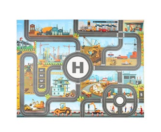 Listing 3 of 3 for Kid Play Mat Simulation Nordic Parking Lot Traffic Map Game Playing Cars Toy