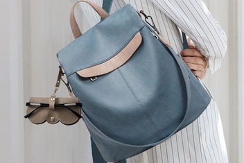 Listing 2 of 2 for Portable Leather Glasses Case Holder Sunglasses Pouch-Khaki