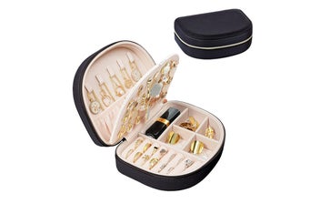 Listing 2 of 5 for Jewelry Box Portable Double Layer Travel Jewelry Display Storage Case for Earrin