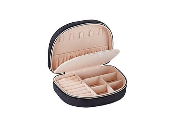 Listing 3 of 5 for Jewelry Box Portable Double Layer Travel Jewelry Display Storage Case for Earrin