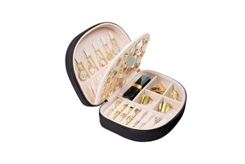 Listing 4 of 5 for Jewelry Box Portable Double Layer Travel Jewelry Display Storage Case for Earrin