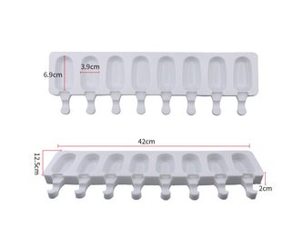 Listing 4 of 4 for Ice Cream Molds with 50 Sticks Silicone Ice Lolly Pop Moulds-L