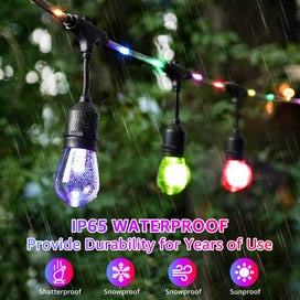 Listing 8 of 8 for RGB Festoon Lights – 14.6m – 7 Colours + Unique Fairy String – Commercial Grade