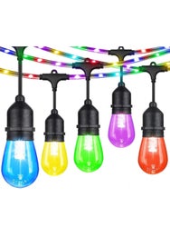 Listing 1 of 8 for RGB Festoon Lights – 14.6m – 7 Colours + Unique Fairy String – Commercial Grade