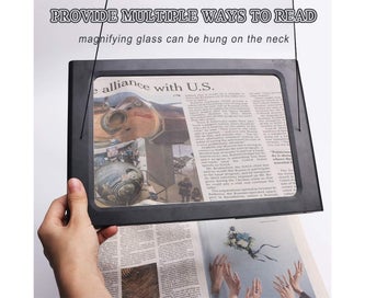 Listing 2 of 6 for Reading Magnifier, Magnifier With Light 3X Magnification Reading Aid With 4 L