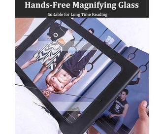 Listing 4 of 6 for Reading Magnifier, Magnifier With Light 3X Magnification Reading Aid With 4 L