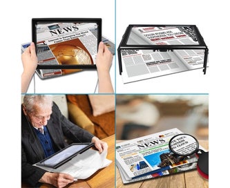 Listing 6 of 6 for Reading Magnifier, Magnifier With Light 3X Magnification Reading Aid With 4 L