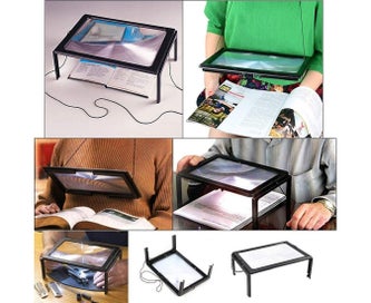 Listing 5 of 6 for Reading Magnifier, Magnifier With Light 3X Magnification Reading Aid With 4 L
