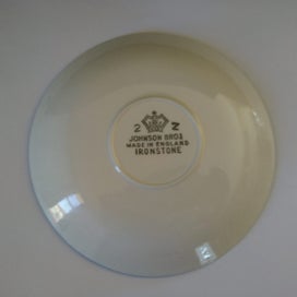 Listing 2 of 3 for Johnson Bros. Vintage Ironstone Blue Saucer