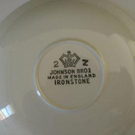 Listing 3 of 3 for Johnson Bros. Vintage Ironstone Blue Saucer