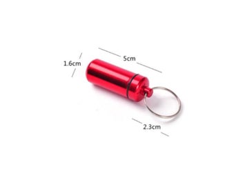 Listing 3 of 9 for Waterproof Aluminum Pill Box Case Bottle Cache Drug Holder Container Keychain