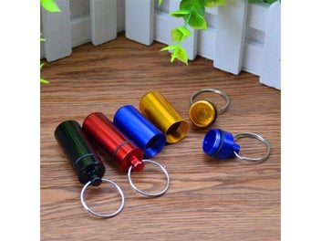 Listing 5 of 9 for Waterproof Aluminum Pill Box Case Bottle Cache Drug Holder Container Keychain